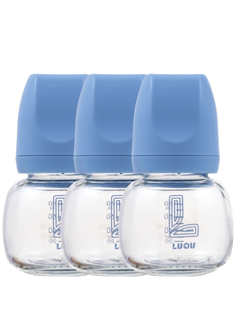 لوكو زجاجة رضاعة زجاجية رقبة قياسية 80 مل -3 قطعه - Image 1