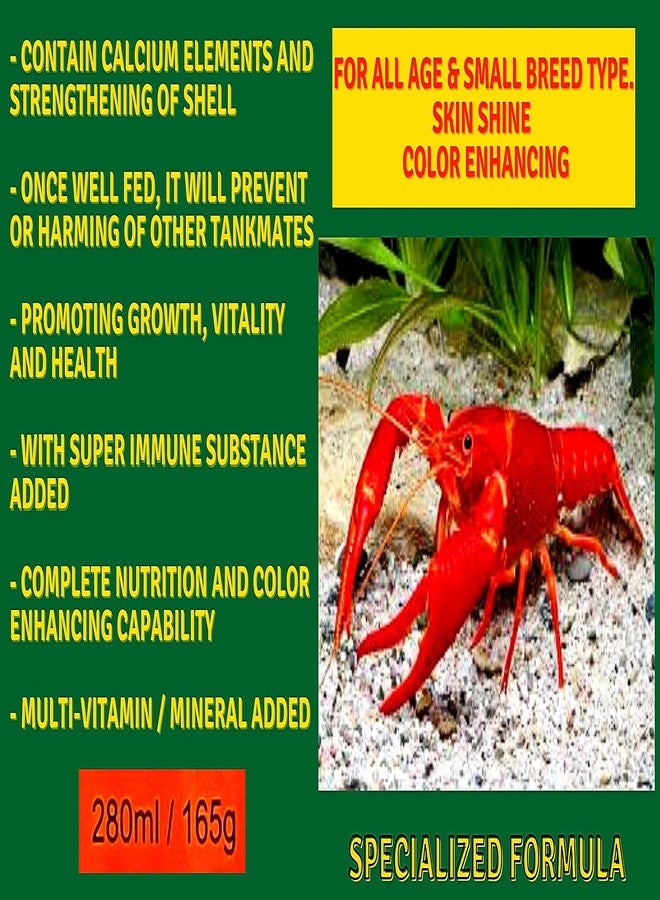 A.D.P. HIGH Protein 45 % Amphibian Food 165 g. Daily Complete Nourishing Sinking Pellets Feed Hermit Crabs, Crayfishes, Lobsters, Crab All Crustaceans, Growth Fast Color Enhancing Calcium Strengthen Shell - Image 4