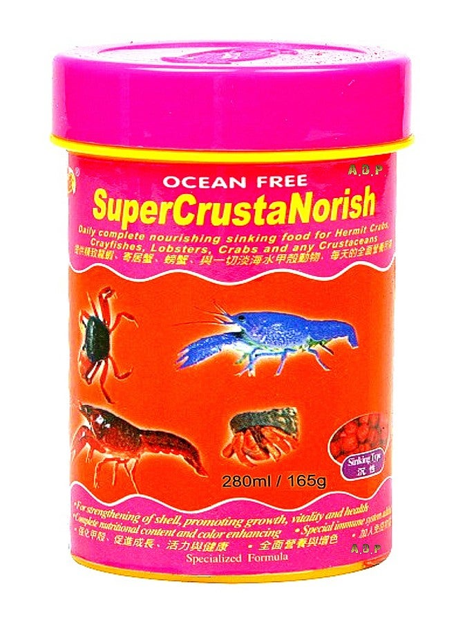 A.D.P. HIGH Protein 45 % Amphibian Food 165 g. Daily Complete Nourishing Sinking Pellets Feed Hermit Crabs, Crayfishes, Lobsters, Crab All Crustaceans, Growth Fast Color Enhancing Calcium Strengthen Shell - Image 1