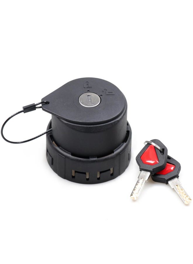 RERPRO Fuel Locking Gas Cap Compatible with 2021 2022 2023 2024 2025 New Ford Bronco 2/4 Door F150 Interior Accessories Lock Fuel Tank Filler Plug with 2 Keys, 1 Set Black - Image 1