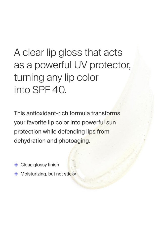 Supergoop! Lipscreen Shine SPF 40, 0.34 fl oz - Water-Resistant Clear Lip Gloss - Broad Spectrum SPF Lip Balm with Grape Seed Extract, Sunflower Seed Oil & Kelp Extract - Non-Sticky Formula - Image 2