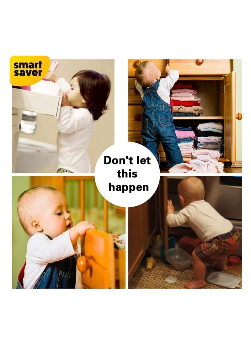 مجموعة أقفال للخزائن والأدراج لحماية الأطفال. استخدام آمن وعملي للأطفال. سهلة التركيب والتفكيك - Image 4