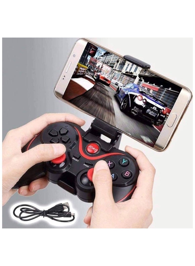 X3 Wireless Bluetooth Game Controller Joystick for Android/iOS Smartphones, Tablets, PC & Smart TV Box - Universal Gaming Gamepad with Phone Holder for Mobile Gaming - Image 2