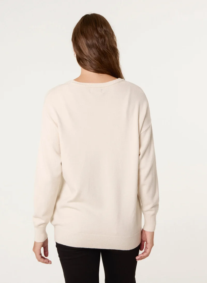 Blue Vanilla Round Neck Jumper