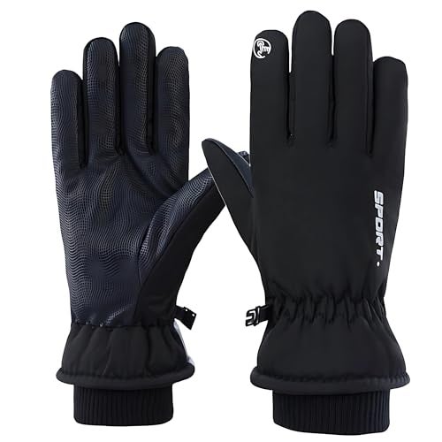 Homeaura Winter Gloves for Men & Women | Touch Screen Riding Gloves | Anti-Slip Warm Waterproof Windproof Gloves for Biking, Skiing, Outdoor Sports | Thermal Full Finger Gloves for Adults - Image 1