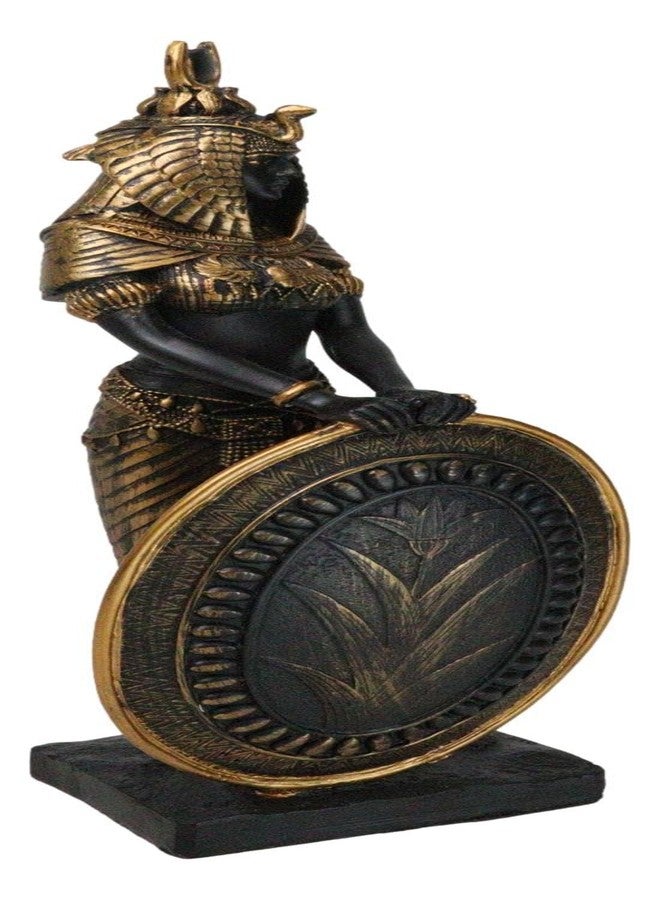 Ebros Gift Ebros Egyptian Theme Isis Holding Shield Goddess of Magic and Nature Black and Gold Finished Resin Statue Gods of Egypt Historical Ancient Civilization Decor Sculpture Figurine - Image 3