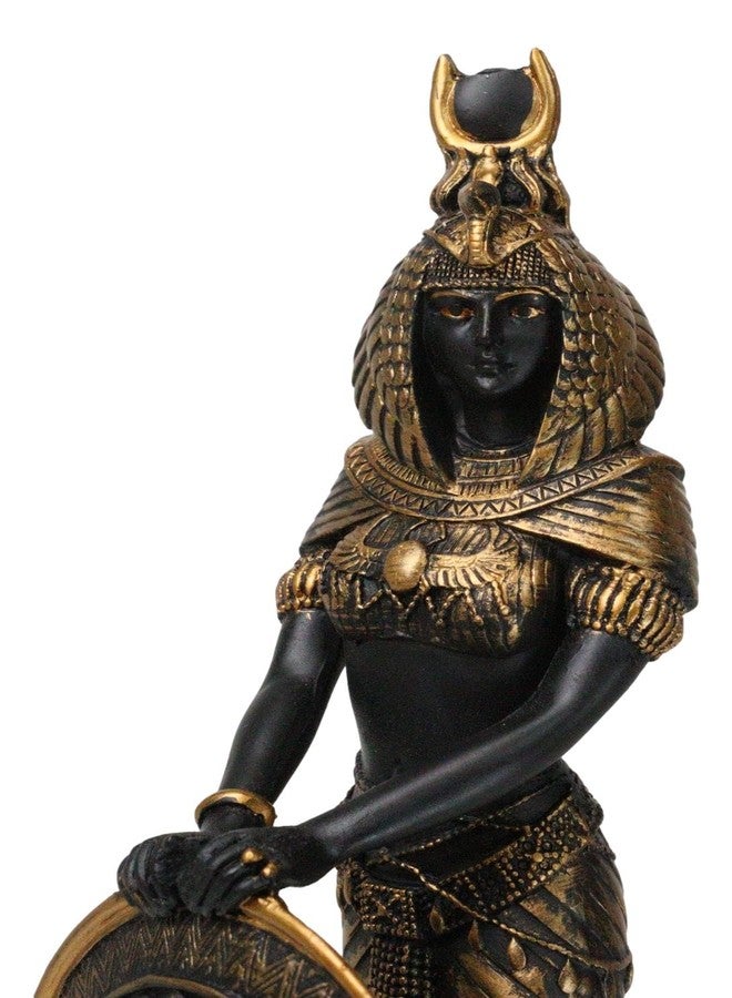 Ebros Gift Ebros Egyptian Theme Isis Holding Shield Goddess of Magic and Nature Black and Gold Finished Resin Statue Gods of Egypt Historical Ancient Civilization Decor Sculpture Figurine - Image 5