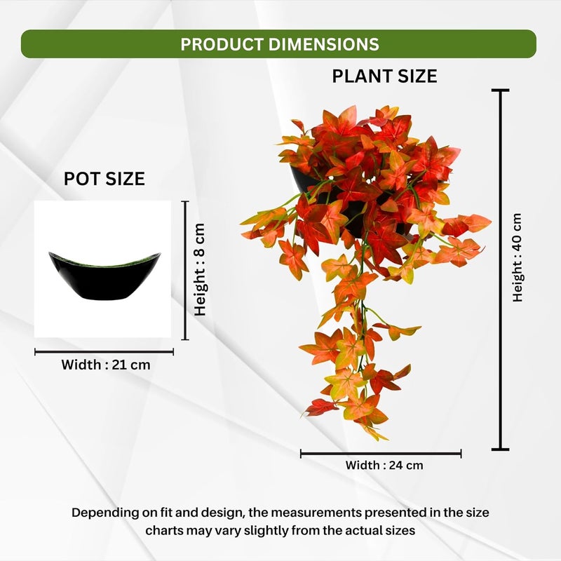 fancymart Elegant Artificial Plant Falling Leaves with Pot for Home & Office Decor – Versatile Potted Plant for Tabletop, Shelves, or Hanging Display - Image 3