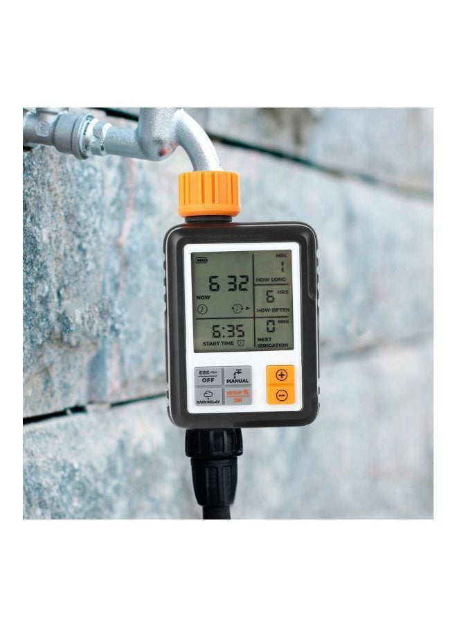 NIBEMINENT - Automatic Digital Irrigation System Timer Black/Orange - Image 1