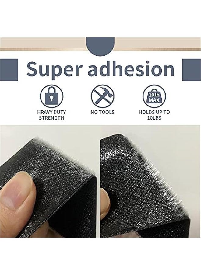 Generic Hook and Loop Strips with Adhesive,  15 Sets 2x4 inch Hook and Loop Tape Sticky Back, Pre Cut Pack Strong Back Adhesive Fasteners Tape for Classroom DIY, Home, Office or Industrial Use  - Image 4