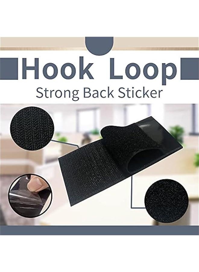 Generic Hook and Loop Strips with Adhesive,  15 Sets 2x4 inch Hook and Loop Tape Sticky Back, Pre Cut Pack Strong Back Adhesive Fasteners Tape for Classroom DIY, Home, Office or Industrial Use  - Image 2
