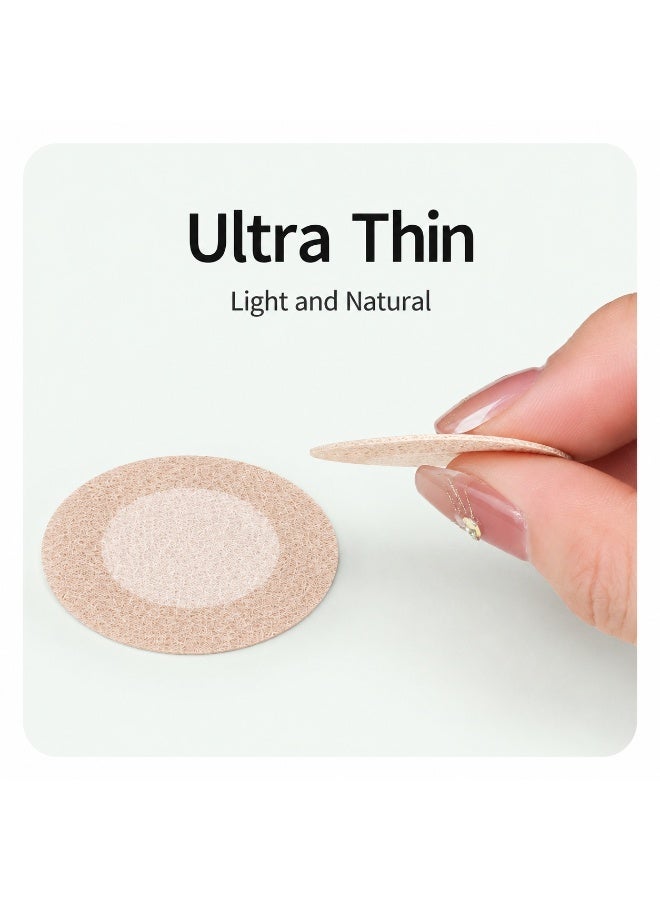 SRLIWHITE 100 PCS Men's Nipple Covers, Disposable Nipple Patches for Men, White and Nude, Ultra Thin Non Woven Fabric, Breathable Invisible Under Clothing - Image 3