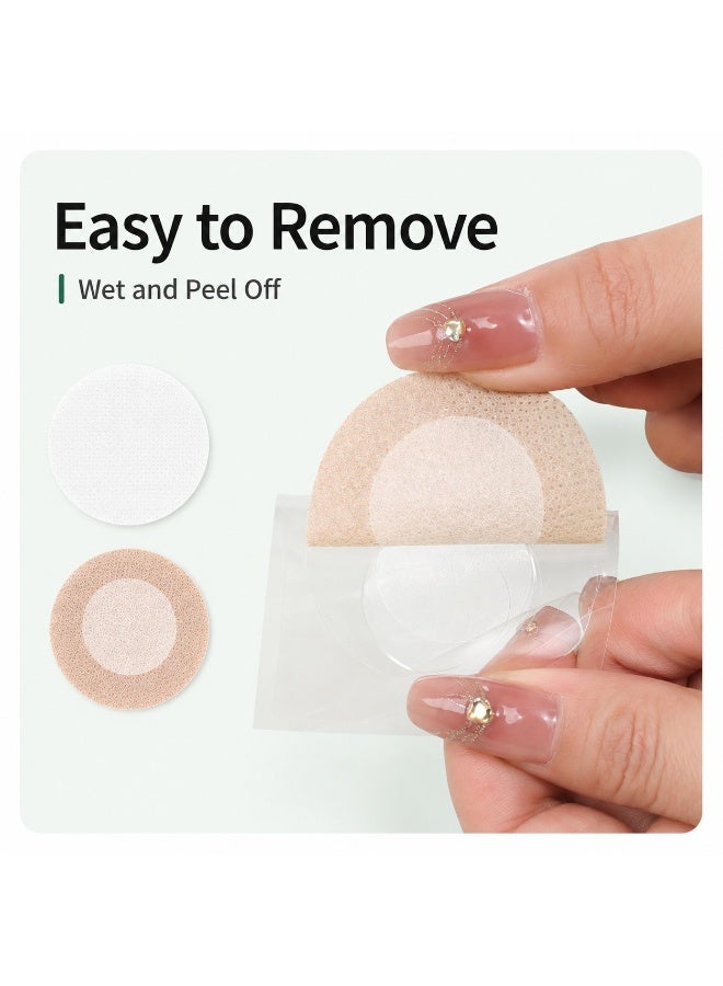 SRLIWHITE 100 PCS Men's Nipple Covers, Disposable Nipple Patches for Men, White and Nude, Ultra Thin Non Woven Fabric, Breathable Invisible Under Clothing - Image 4