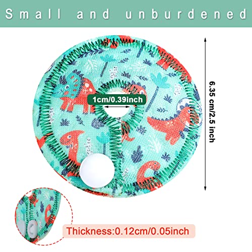 Breling 24 Pack Cotton Pads for Feeding Support, Feeding Pads Supplies G Shape Button Covers for Care(Dinosaur) - Image 3