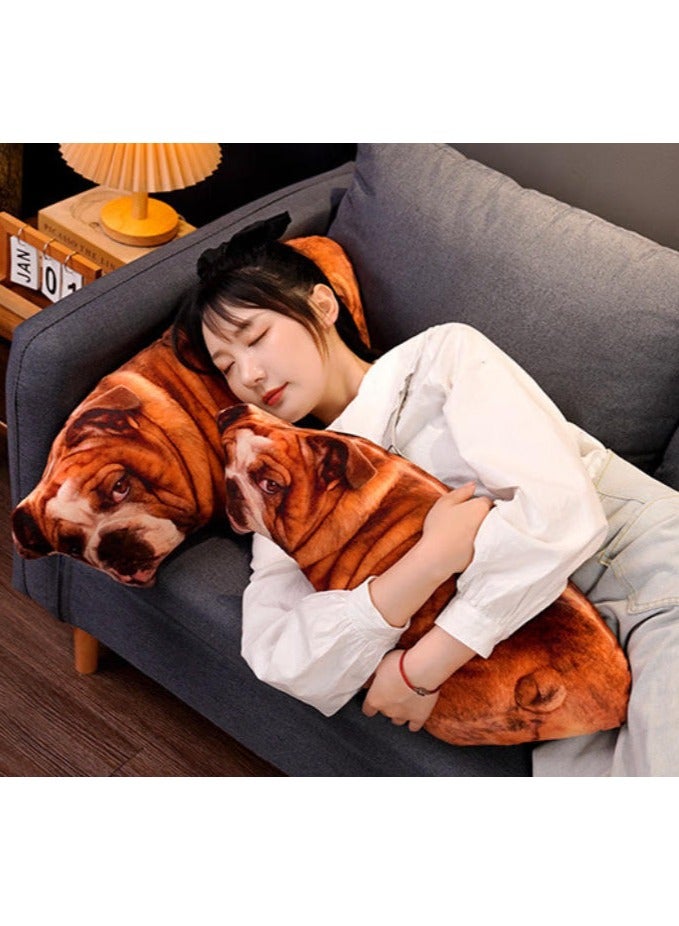 Etertoyle Dog Shaped Throw Pillow Double-sided 3D Realistic Print Doggy Soft Plush Cushion - Image 2