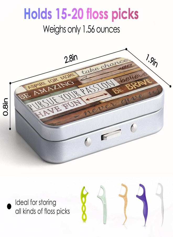 Gerkia Dental Floss Portable Case, Easy to Store Floss Picks of Various Sizes, Portable Dental Floss Dispenser is Perfect for Travelling, Hotels, Dinners, Appointments.Inspirational Quotes - Image 2