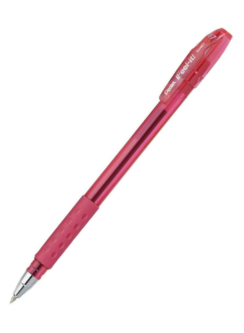 Pentel 12-Piece Ifeel-It Ballpoint Pen 0.7mm Tip Pink Ink - Image 2