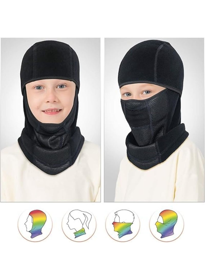 SYOSI Kids Balaclava, Windproof Winter Ski Mask Face Warmer for Cold Weather, Soft Fleece Full Cover Hood for Outdoor Sports Snowboarding Skiing Cycling, Boys and Girls, 1 Pack - Image 5