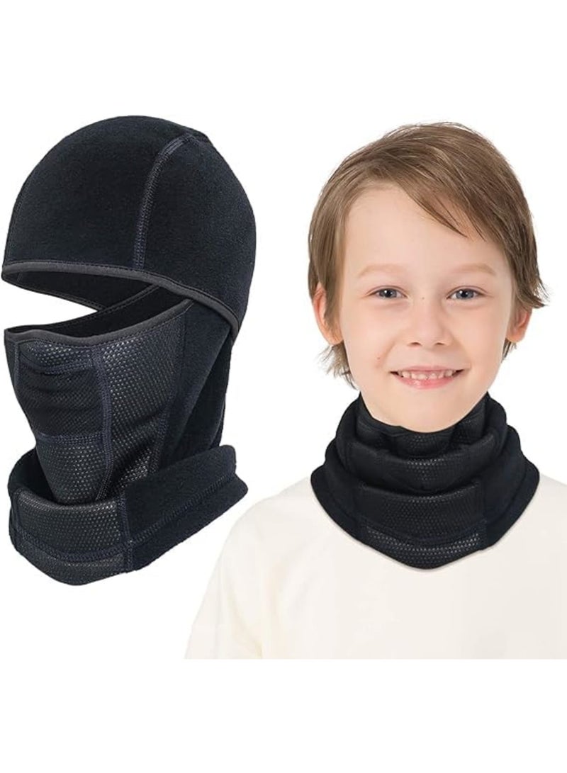 SYOSI Kids Balaclava, Windproof Winter Ski Mask Face Warmer for Cold Weather, Soft Fleece Full Cover Hood for Outdoor Sports Snowboarding Skiing Cycling, Boys and Girls, 1 Pack - Image 1