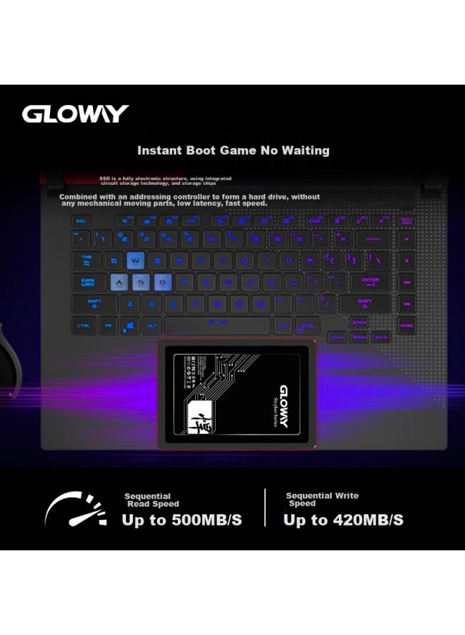 Gloway 512gb Ssd, Sata3.0, 500mb/s, Compatible With Laptops And Desktops, Hanjiang Series - Image 2