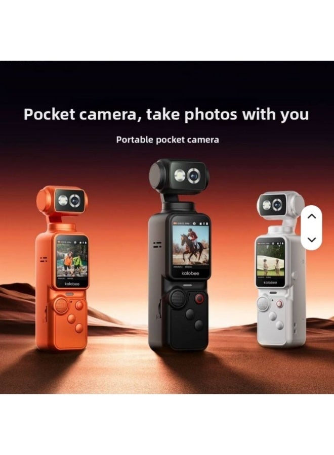 كاميرا محمولة Kalobee America Pocket 4 بدقة 2K HD – دوران 300°، تركيز تلقائي وتسجيل صوت ستيريو - Image 2