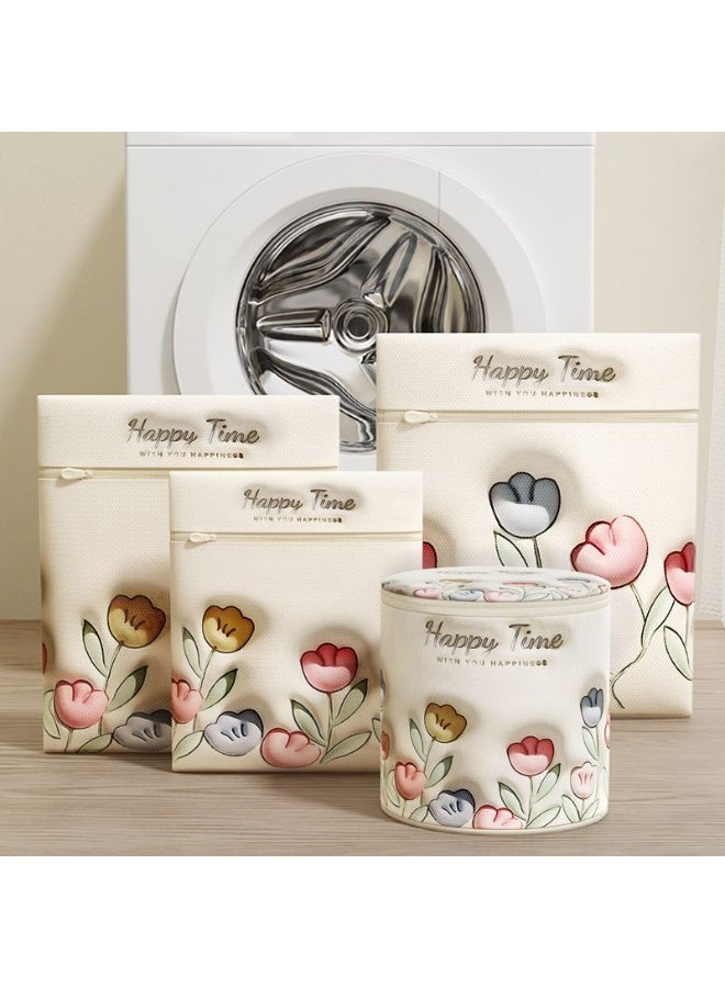 Bukela 4-Piece Laundry Bag Set, Double-Layer Reinforced Fine Mesh Laundry Bag Collection (Includes Zipper) (Sock Bag + Shirt Bag + Dress Bag + Jacket Bag + Trouser Bag + Underwear Bag) - Image 1