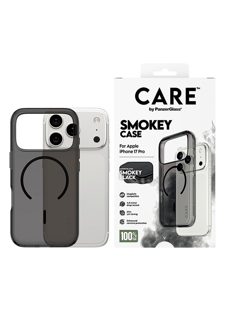 بانزرجلاس كفر حماية بانزر جلاس CARE فلاقشيب اربان اكسبلورر MagSafe أسود ايفون 17 برو - أسود سموكي - Image 1