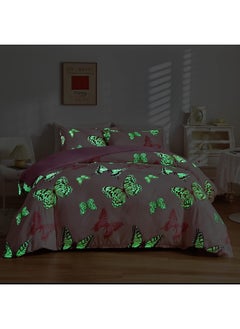 Erosebridal Erosebridal Butterfly Comforter Cover for Boys Kids Glow in The Dark Bedding Set Girls Teens Bedroom Glow Decor Duvet Cover Colorful Butterfly Animal Bedding Collections with 2 Pillowcases, Full Size  - Image 2