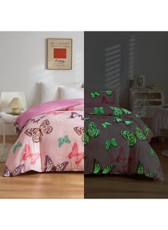 Erosebridal Erosebridal Butterfly Comforter Cover for Boys Kids Glow in The Dark Bedding Set Girls Teens Bedroom Glow Decor Duvet Cover Colorful Butterfly Animal Bedding Collections with 2 Pillowcases, Full Size  - Image 1