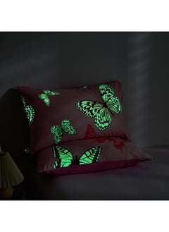 Erosebridal Erosebridal Butterfly Comforter Cover for Boys Kids Glow in The Dark Bedding Set Girls Teens Bedroom Glow Decor Duvet Cover Colorful Butterfly Animal Bedding Collections with 2 Pillowcases, Full Size  - Image 5
