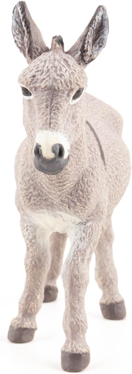 Papo HandPainted  Figurine Farmyard Friends Provence donkey 51179  Collectible  For Children  Suitable for Boys and Girls  From 3 years old  Gray - Image 2