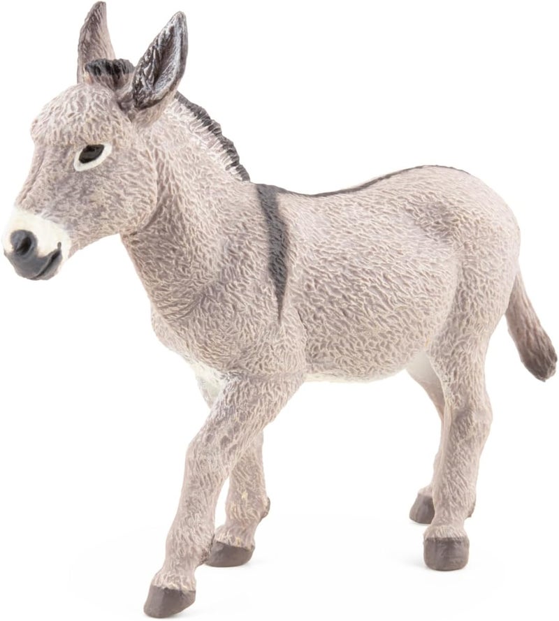 Papo HandPainted  Figurine Farmyard Friends Provence donkey 51179  Collectible  For Children  Suitable for Boys and Girls  From 3 years old  Gray - Image 4