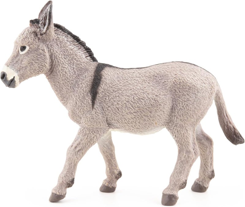 Papo HandPainted  Figurine Farmyard Friends Provence donkey 51179  Collectible  For Children  Suitable for Boys and Girls  From 3 years old  Gray - Image 5