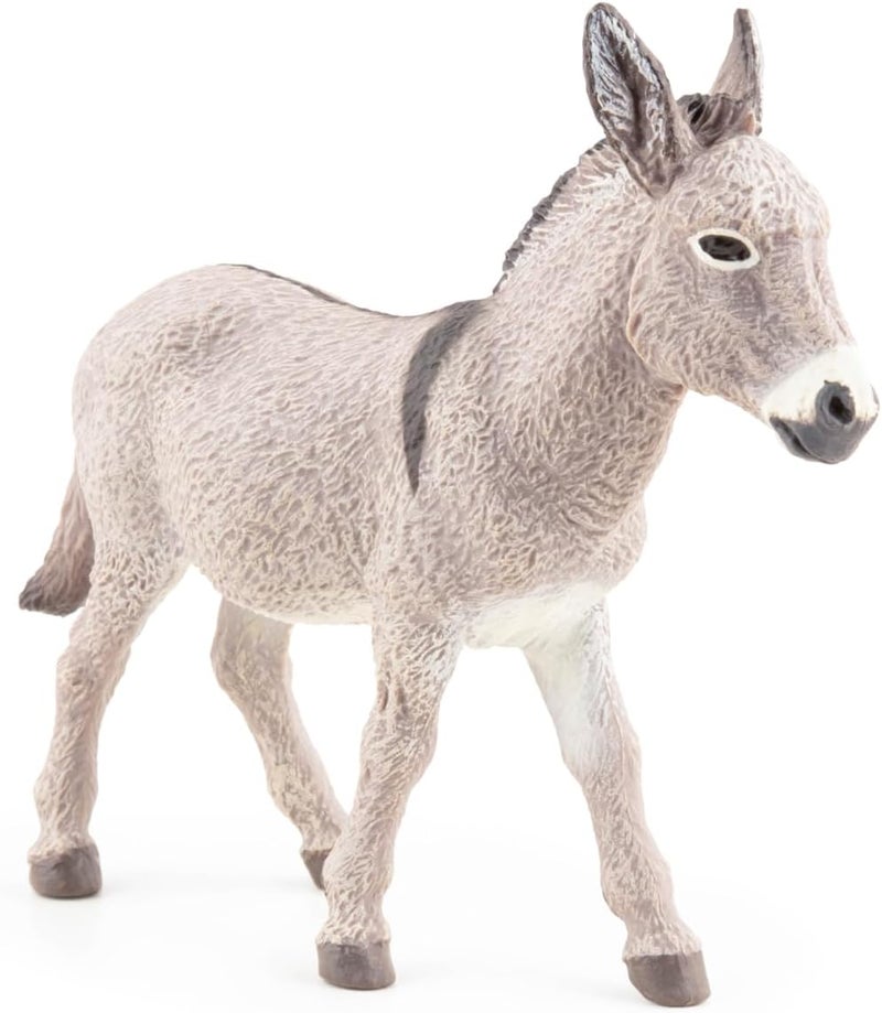 Papo HandPainted  Figurine Farmyard Friends Provence donkey 51179  Collectible  For Children  Suitable for Boys and Girls  From 3 years old  Gray - Image 1
