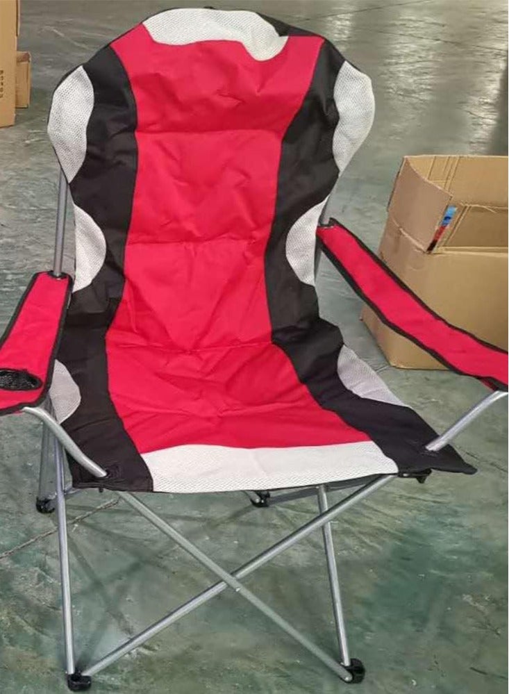 Perfii Portable Picnic Garden Fishing Beach Lawn Patio Touring Outdoor Folding Camping Beach Chair Lightweight Chair with Arm Rest and Cup Holder - Image 2