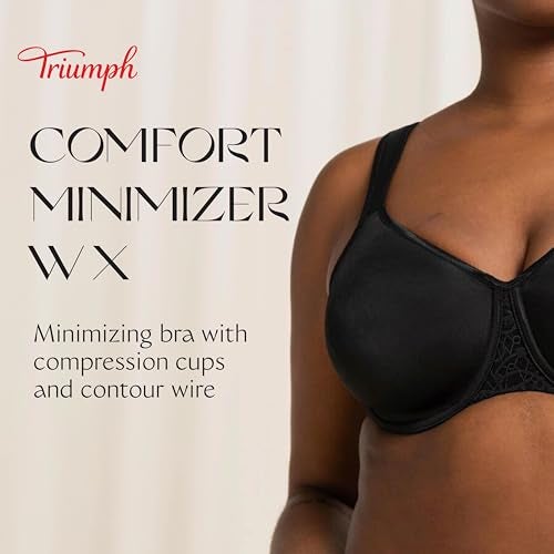 Triumph Comfort Minimizer W X Bra - Minimizer Bra for Women - Comfortable, Supportive Design - Black, 38C - Image 5