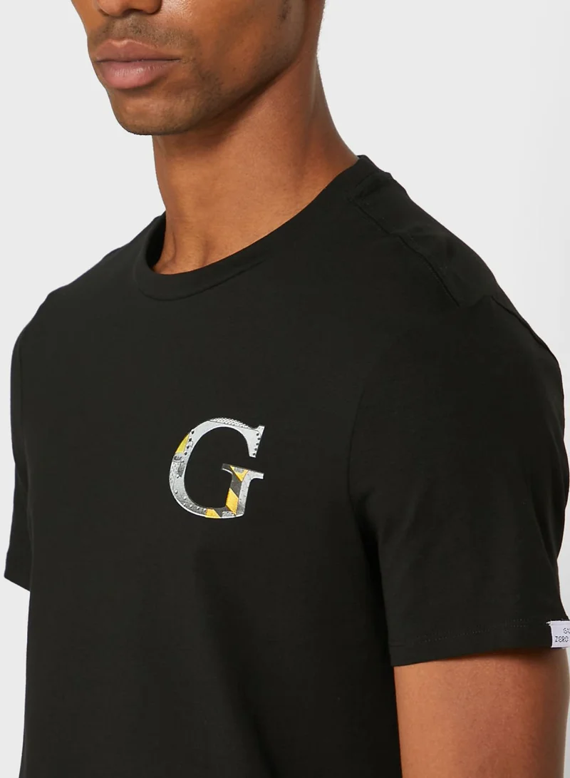 GUESS Space Crew Neck T-Shirt