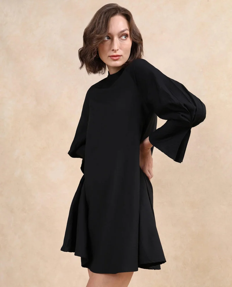 Rareism Women's High Neck Short Dress