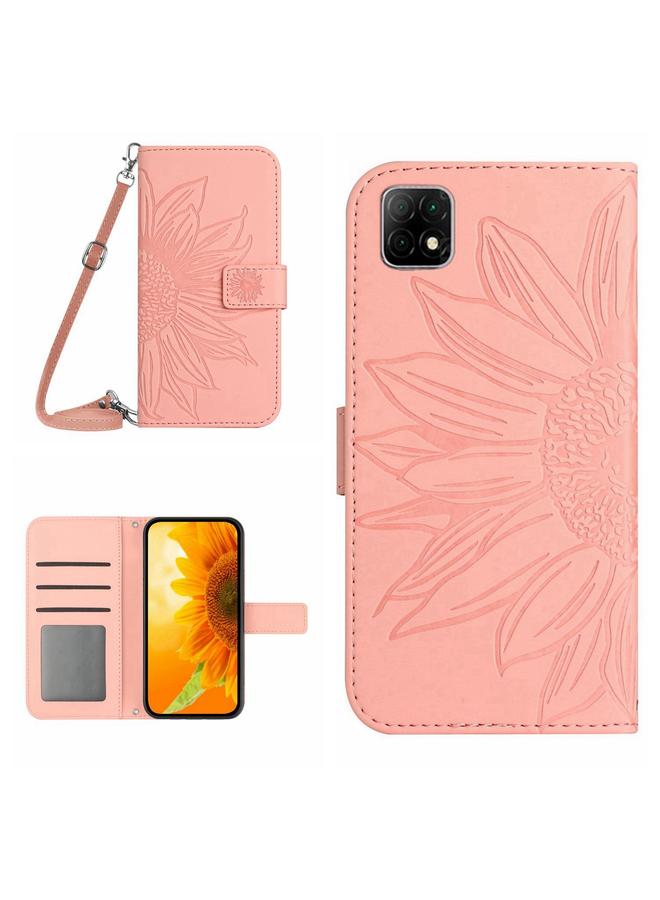 erorex Case For Wiko T3 Skin Feel Sun Flower Pattern Flip Leather Phone Case with Lanyard - Image 1