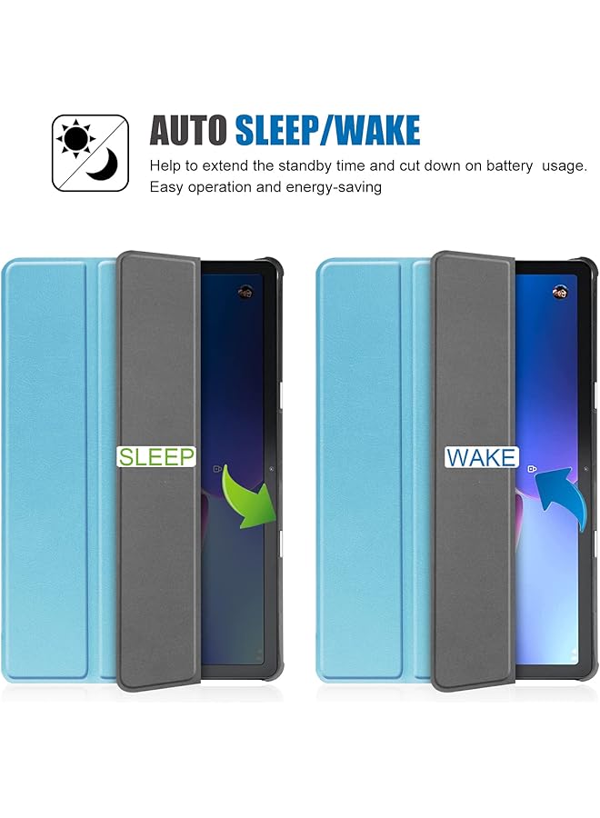 Procases For Lenovo Tab M10 Case 10.1 Inch 2022 3Rd Gen Slim Light Cover Trifold Stand Hard Shell Folio Smart Protective Case For Lenovo Tab M10 10.1 Inch Tb328Fu Tb328Xu With Auto Sleep Wake–Skyblue - Image 5