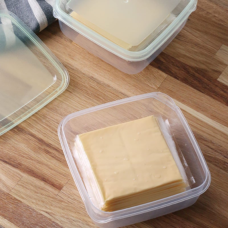 Wonliq 2 Pack-Cheese Slicer Storage Containers With Lids Airtight Keeps Slice Cheese Fresh And Delicious Reusable Cheese Preservation Container For Fridge - Image 5