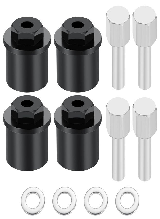 MORFUM 4Pcs Alloy 12mm Wheel Hex Hub Front Wheel Hex Adapter Extenders 15mm Offset Extension Hex Drive Adapter Combiner Coupler Conversion for 1/10 Tamiya Clod Buster 4×4×4 RC Car - Image 1