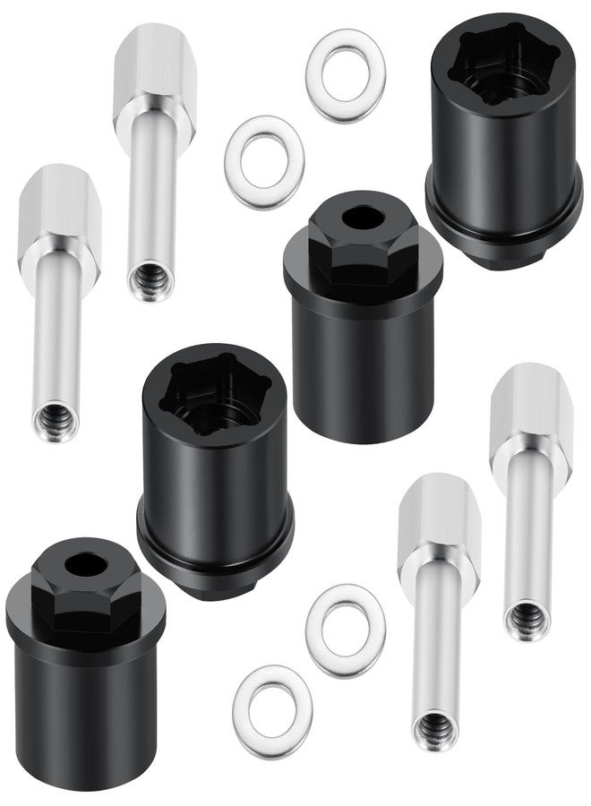 MORFUM 4Pcs Alloy 12mm Wheel Hex Hub Front Wheel Hex Adapter Extenders 15mm Offset Extension Hex Drive Adapter Combiner Coupler Conversion for 1/10 Tamiya Clod Buster 4×4×4 RC Car - Image 2