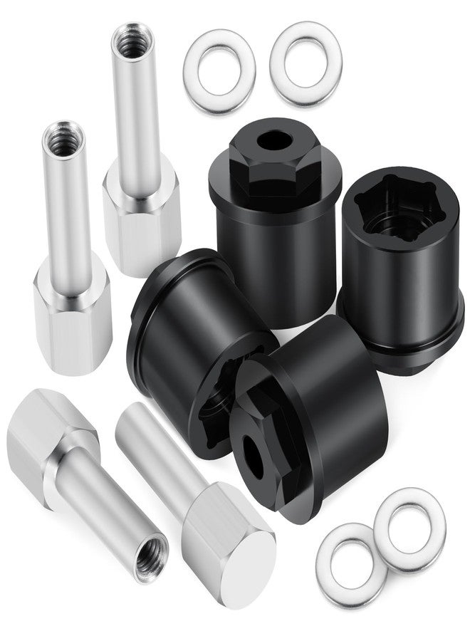 MORFUM 4Pcs Alloy 12mm Wheel Hex Hub Front Wheel Hex Adapter Extenders 15mm Offset Extension Hex Drive Adapter Combiner Coupler Conversion for 1/10 Tamiya Clod Buster 4×4×4 RC Car - Image 3