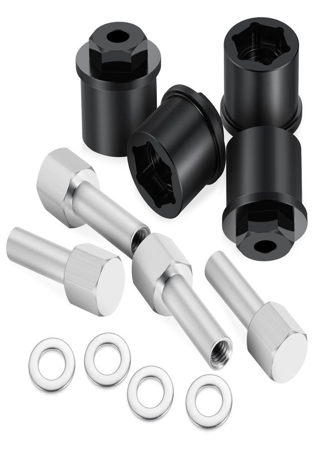 MORFUM 4Pcs Alloy 12mm Wheel Hex Hub Front Wheel Hex Adapter Extenders 15mm Offset Extension Hex Drive Adapter Combiner Coupler Conversion for 1/10 Tamiya Clod Buster 4×4×4 RC Car - Image 4