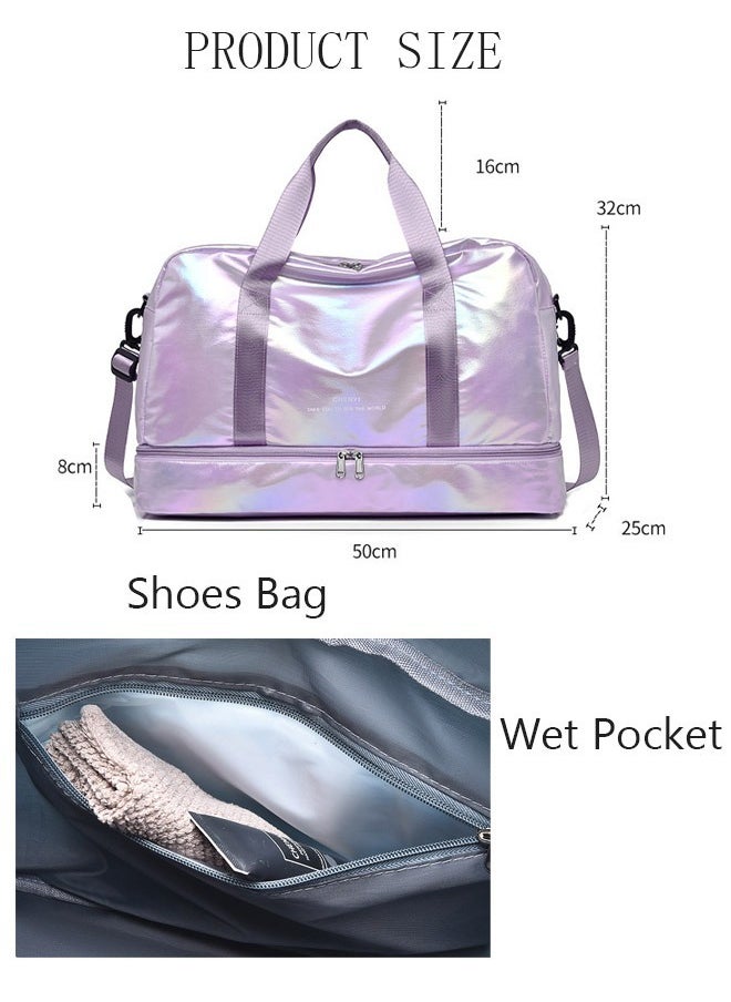 DUNISO - Sports Gym Bag with Wet Pocket & Shoes Compartment Weekender Overnight HandBag for Travel Gym Yoga Travel Duffel Bag for Men and Women Lightweight - Image 1