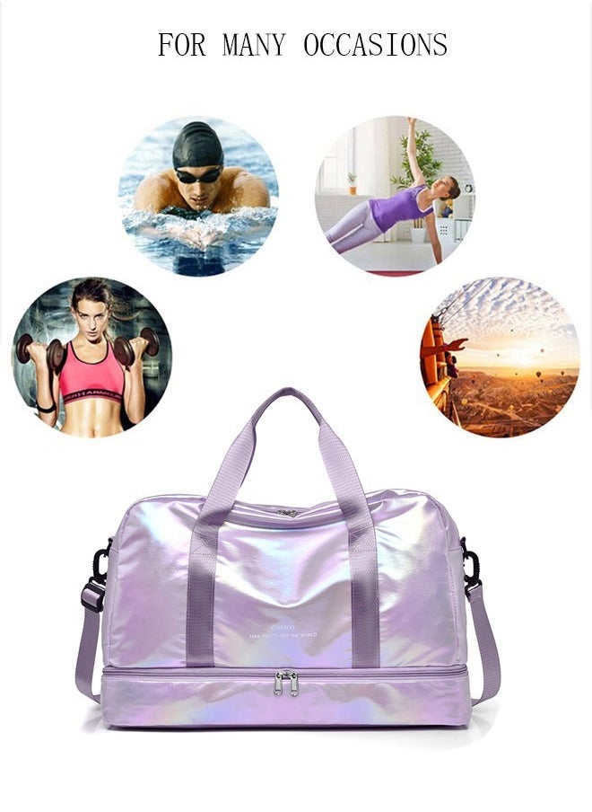 DUNISO - Sports Gym Bag with Wet Pocket & Shoes Compartment Weekender Overnight HandBag for Travel Gym Yoga Travel Duffel Bag for Men and Women Lightweight - Image 1