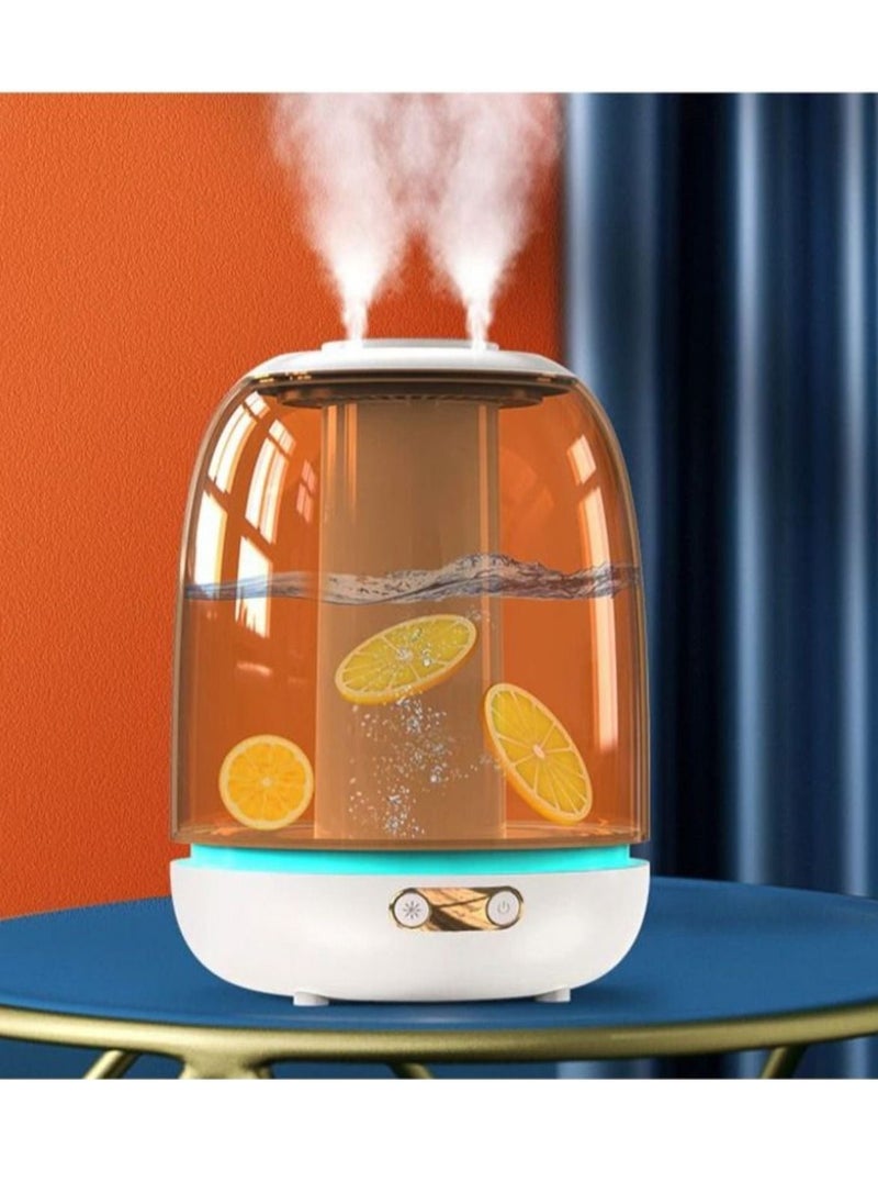 Rabos - X21 3000ml Double Spray Humidifier Ultrasonic Mistorizer Fog Mist Maker Essential Oil Aroma Diffuser for Home Office - White - Image 1
