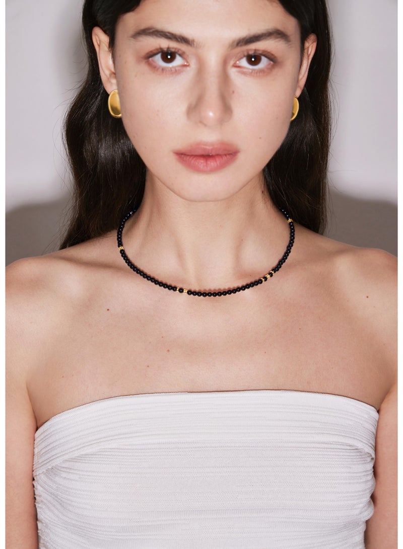 Raia Sleek Sphere Earrings - S925 Silver Plated with Rhodium - Image 3