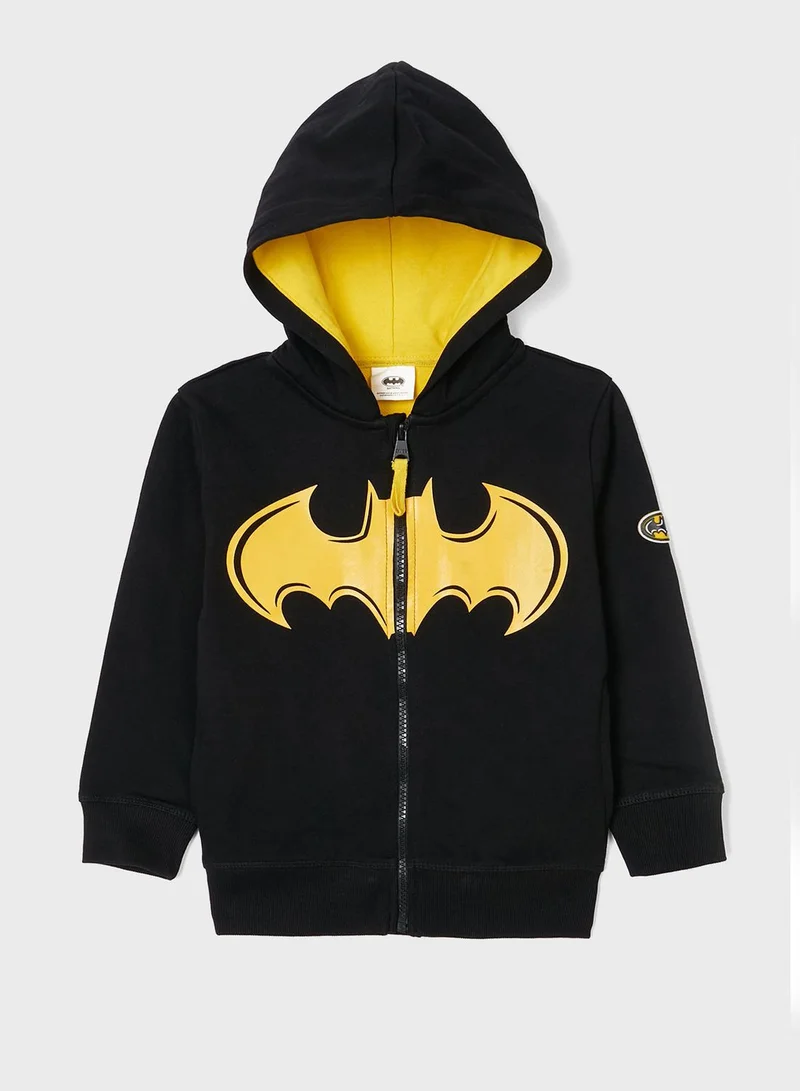 Zippy Kids Batman Logo Zip Through Hoodie